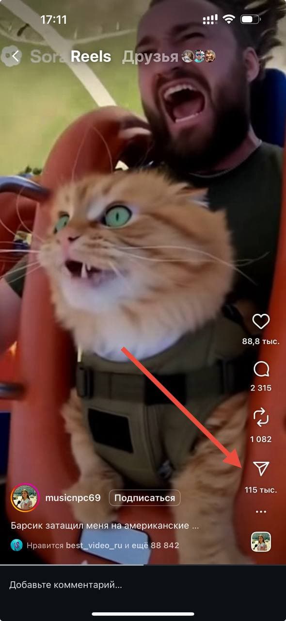 скачать видео с reels instagram скопировать ссылку из Инстаграм
